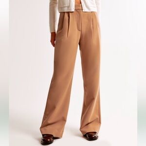 A&F Sloane Tailored Wide Leg Pant - Brown - NWT